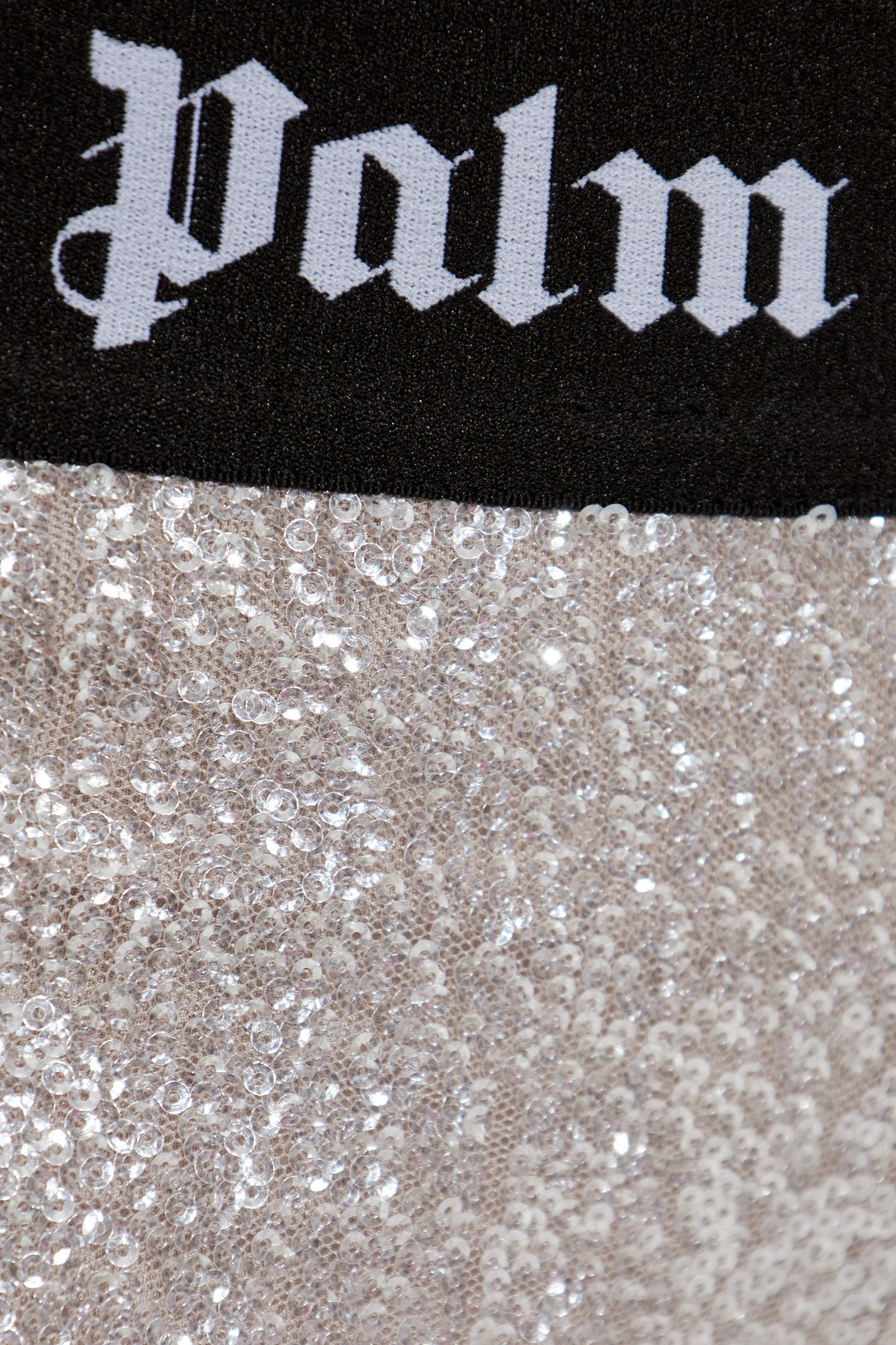 Palm Angels Sequin-embellished Trousers In Gray