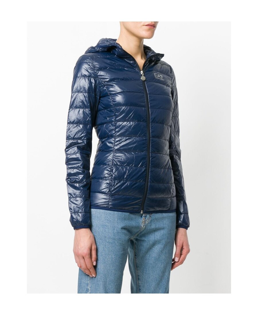 EA7 LOGO PRINT PUFFER JACKET