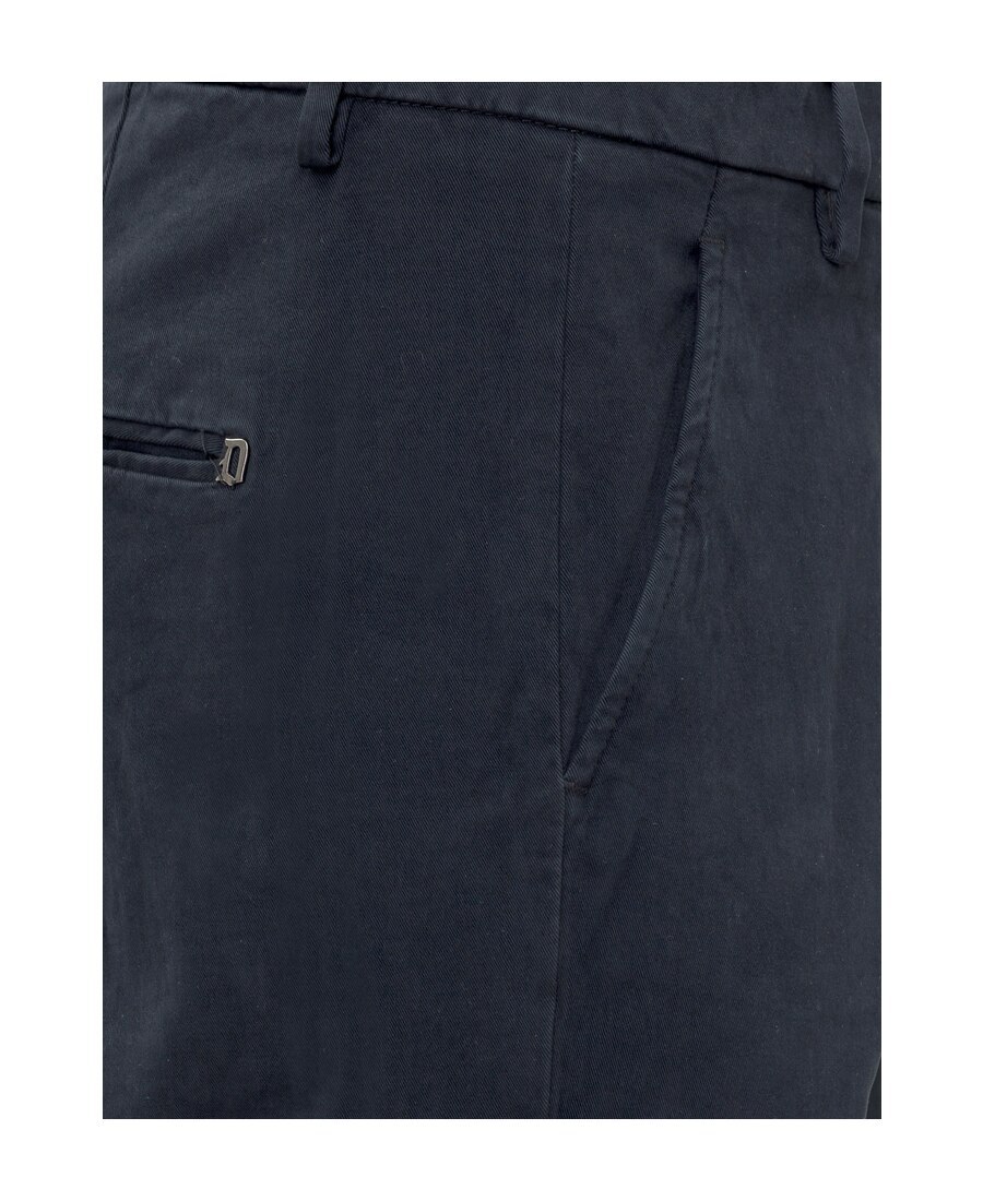 Dondup Plain Slim-fit Chinos In Black