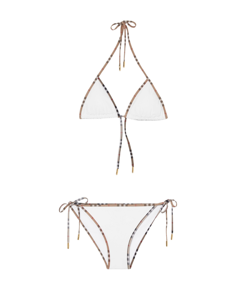 BURBERRY LACE-TRIM CHECK-PRINT BRIEFS 