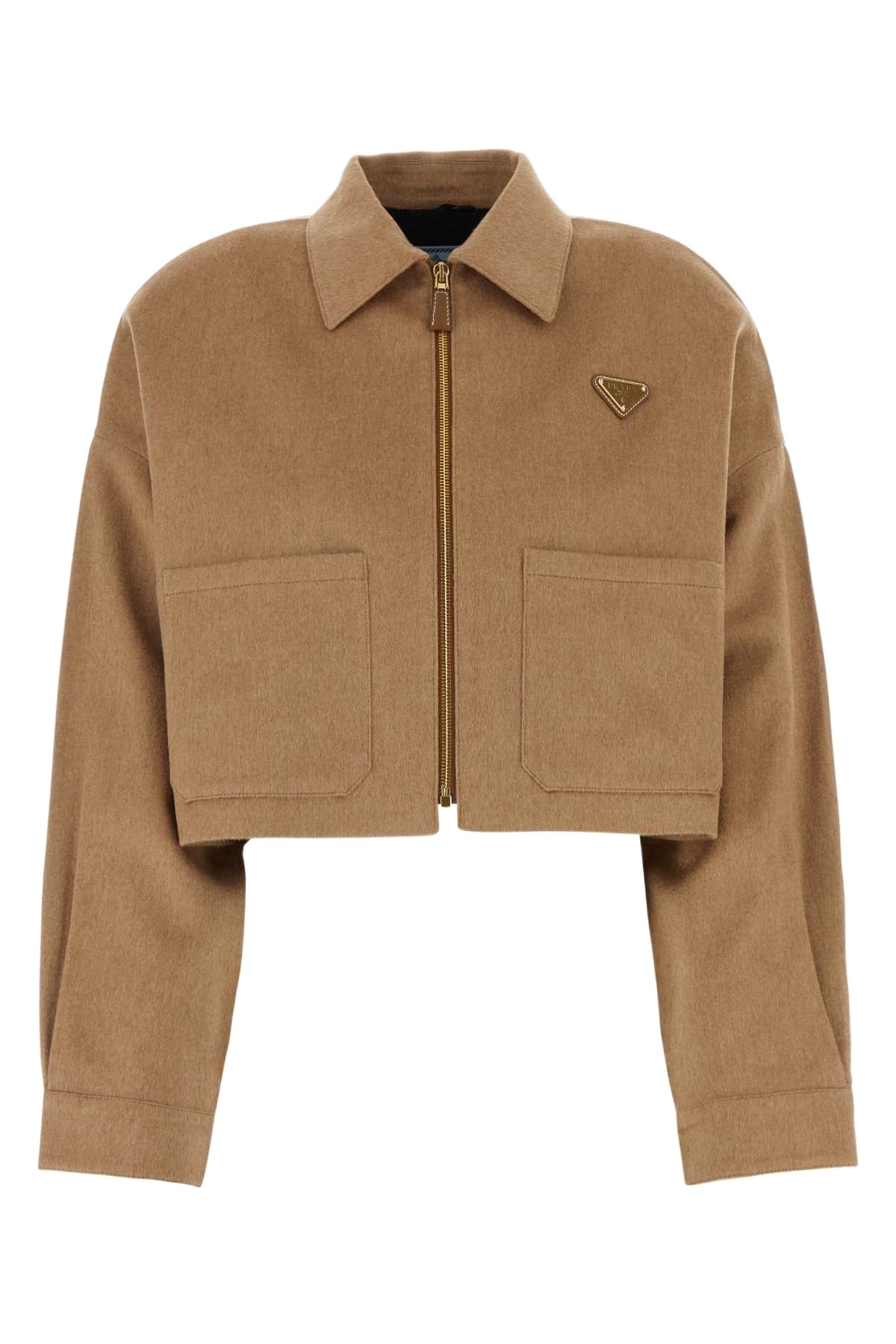 Prada Camel Jacket In Brown