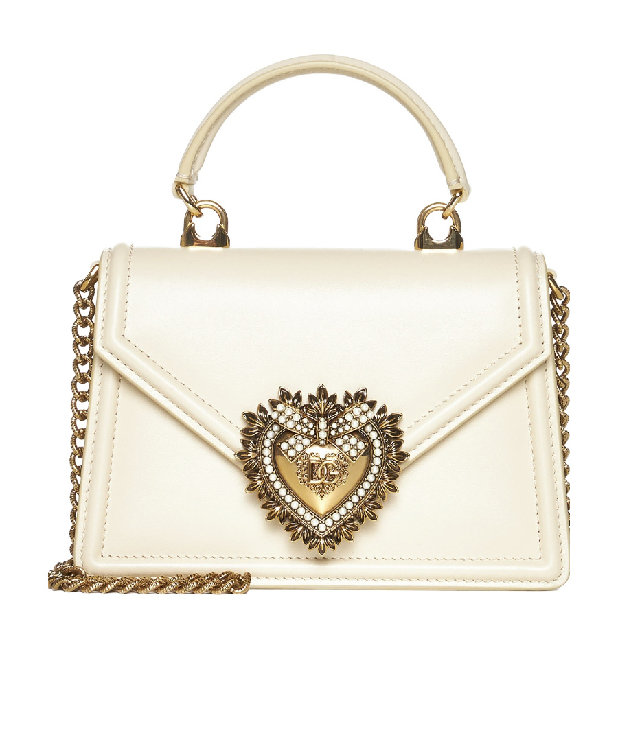 Dolce & Gabbana Dolce Gabbana Devotion Small Tote Bag In White