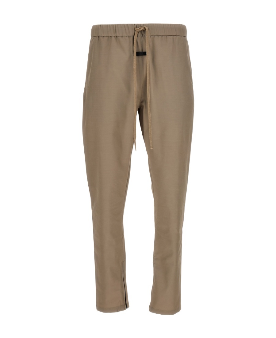 Fear Of God Logo Casual Pants In Brown
