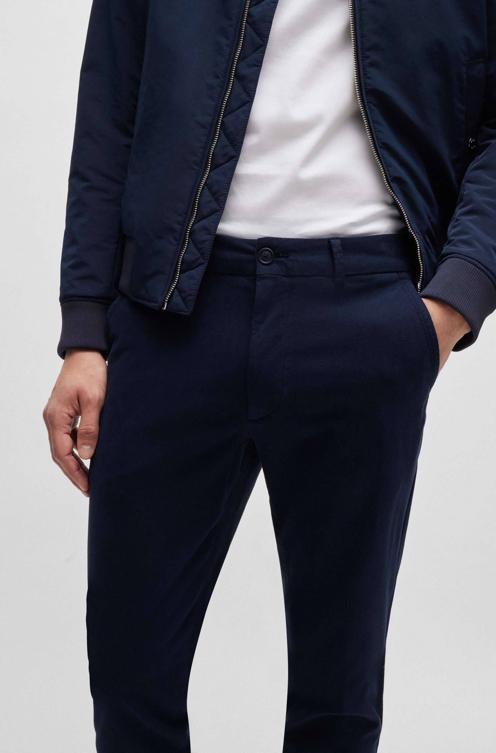 Hugo Boss P-kaiton Regular Trousers In Black