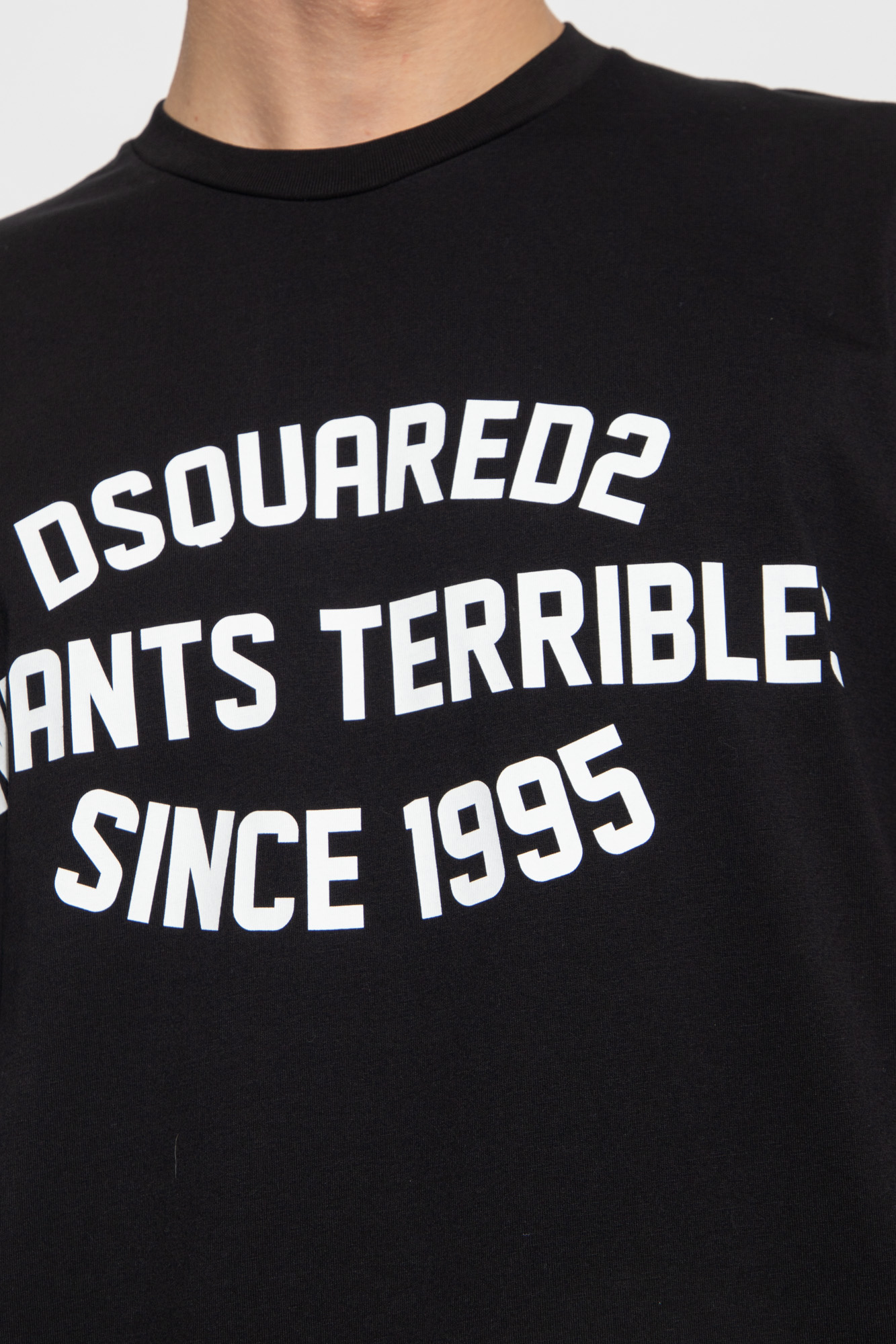 Dsquared2 Cool Fit Enfant Terribles Black T-shirt In Black