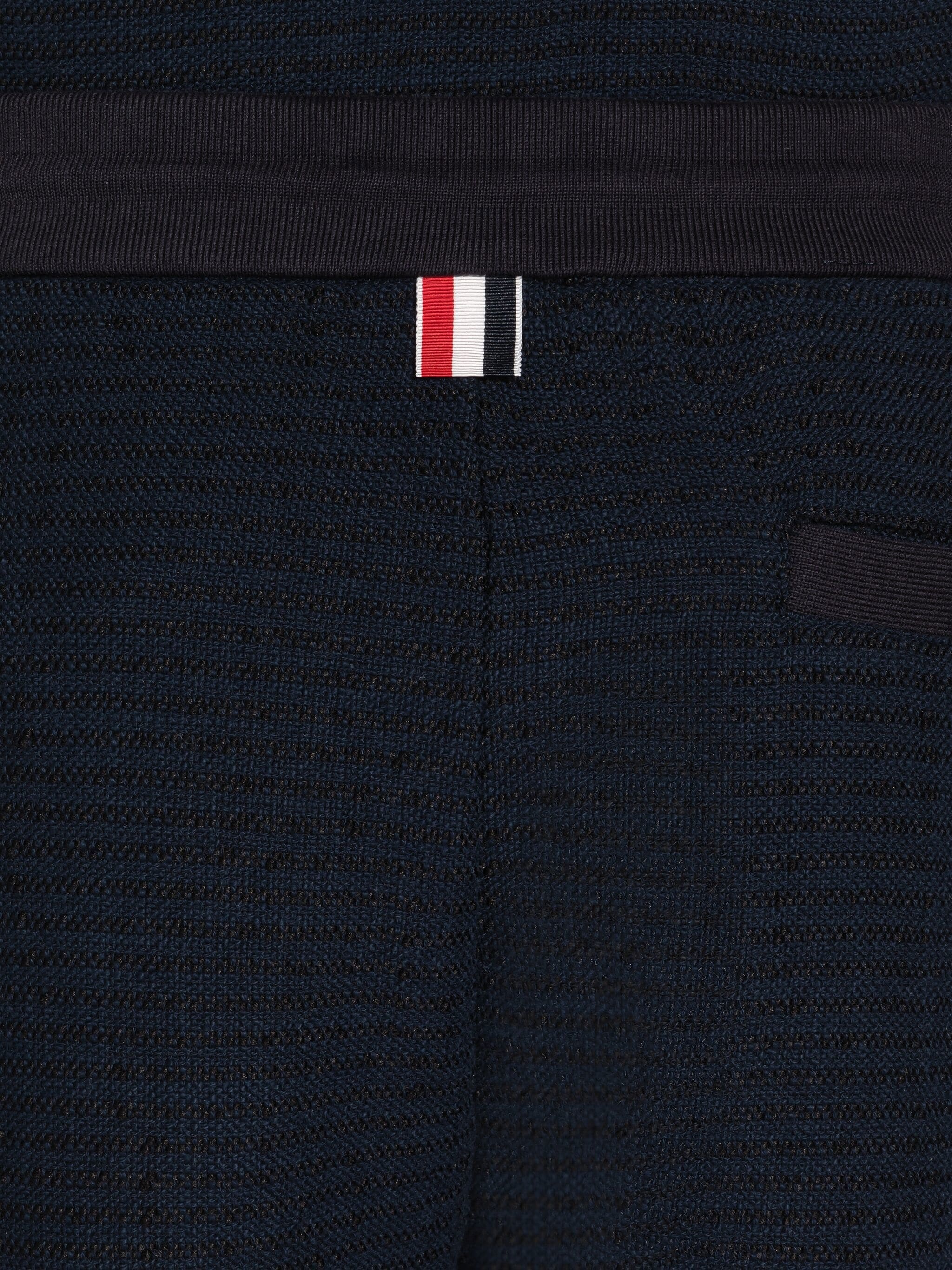 Thom Browne University Stripe-print Track Shorts In Black