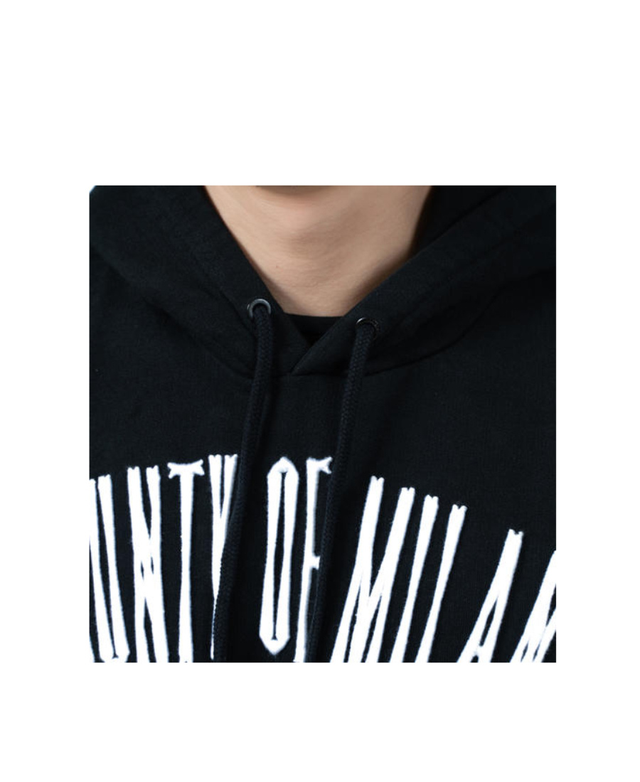 MARCELO BURLON COUNTY OF MILAN LOGO PRINTED HOODED SWEATER