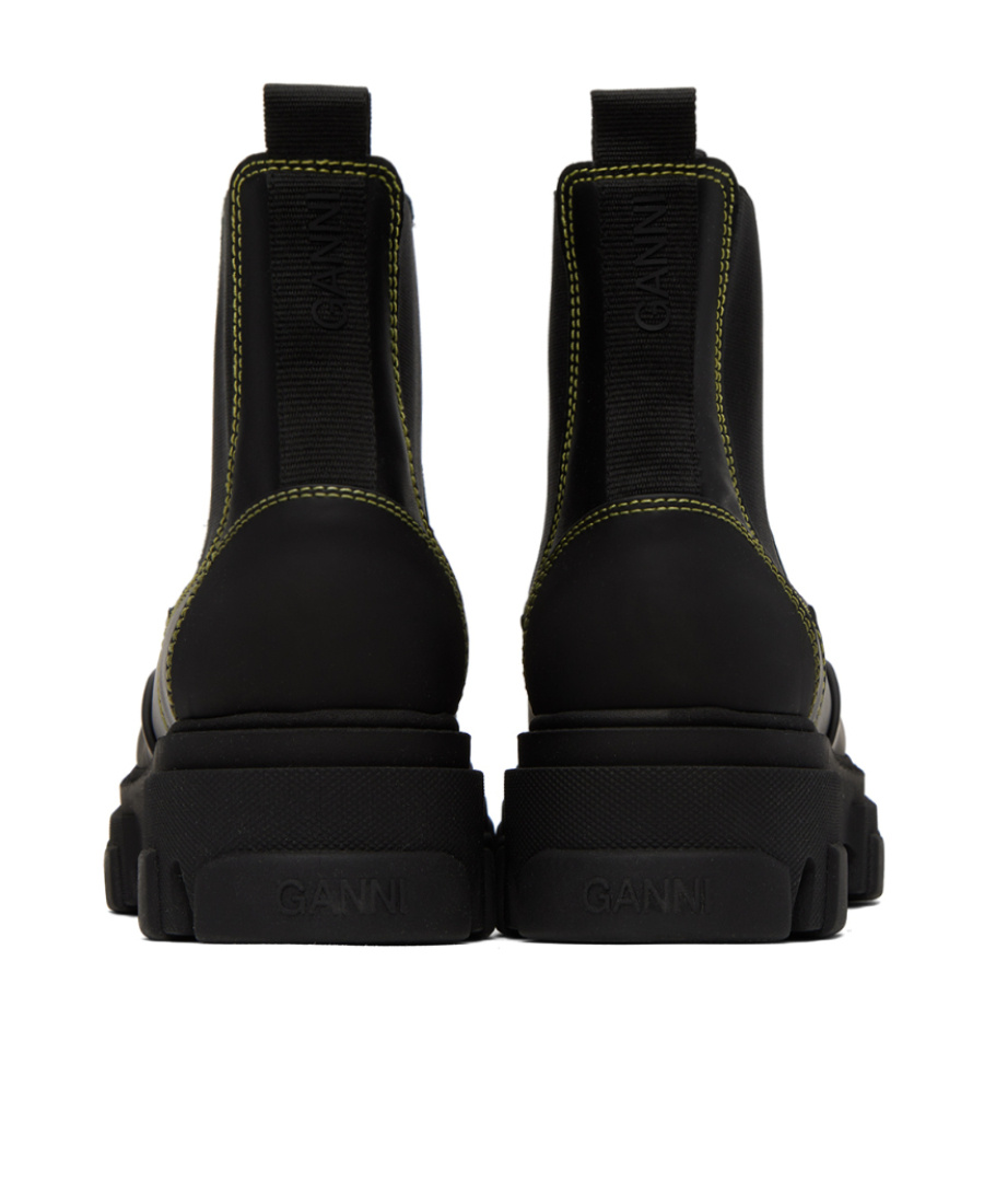 Ganni Sew Chelsea Boots In Black