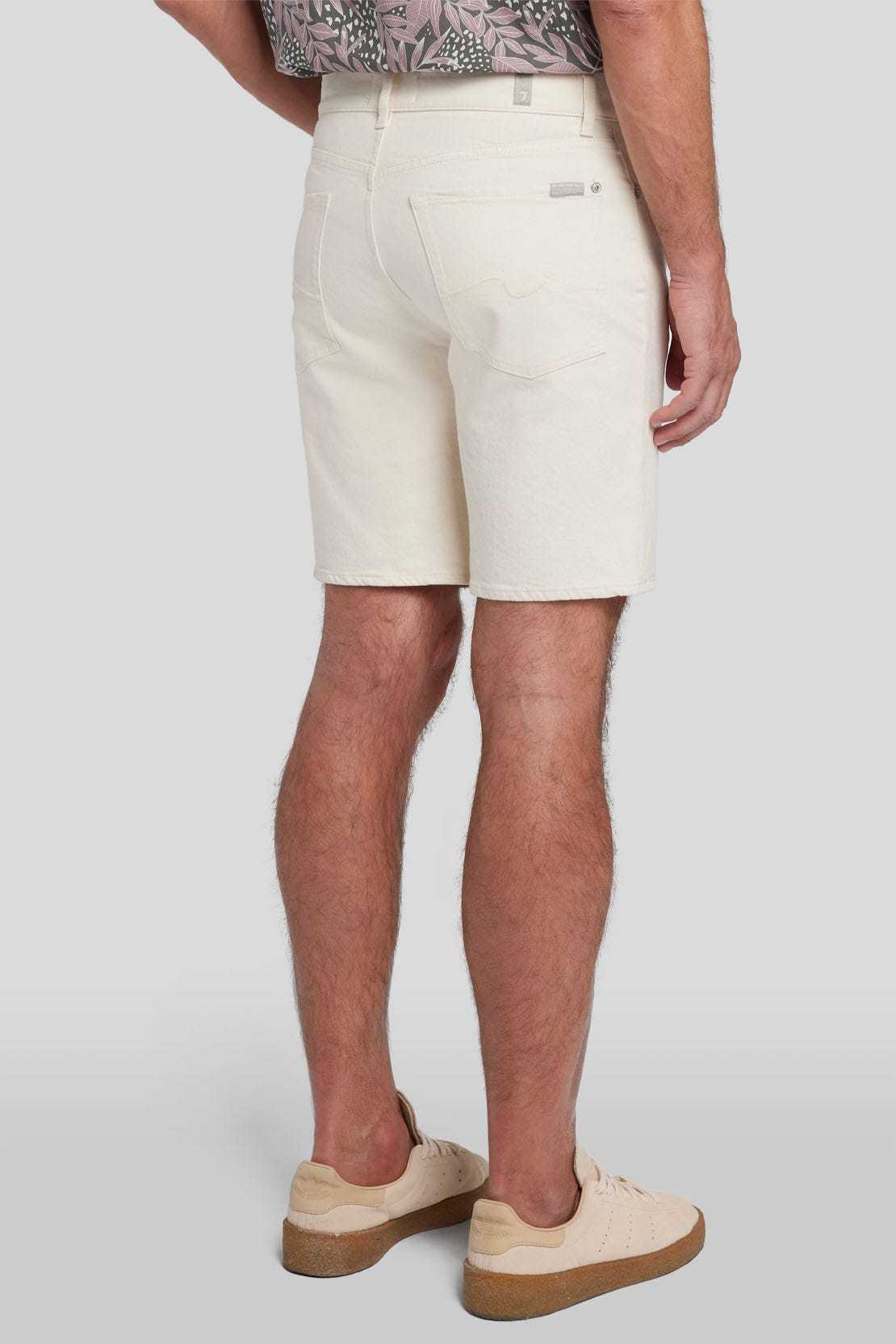 7 For All Mankind Straight Shorts In Nude