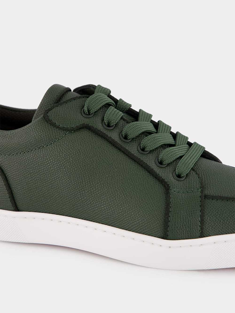 Christian Louboutin Lace-up Low-top Sneakers In Green
