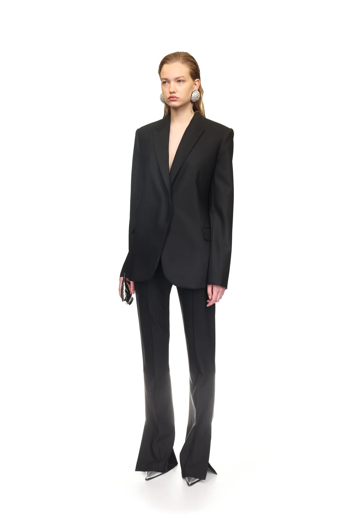 Shop David Koma Cut-out Detail Tailored Blazer In Black