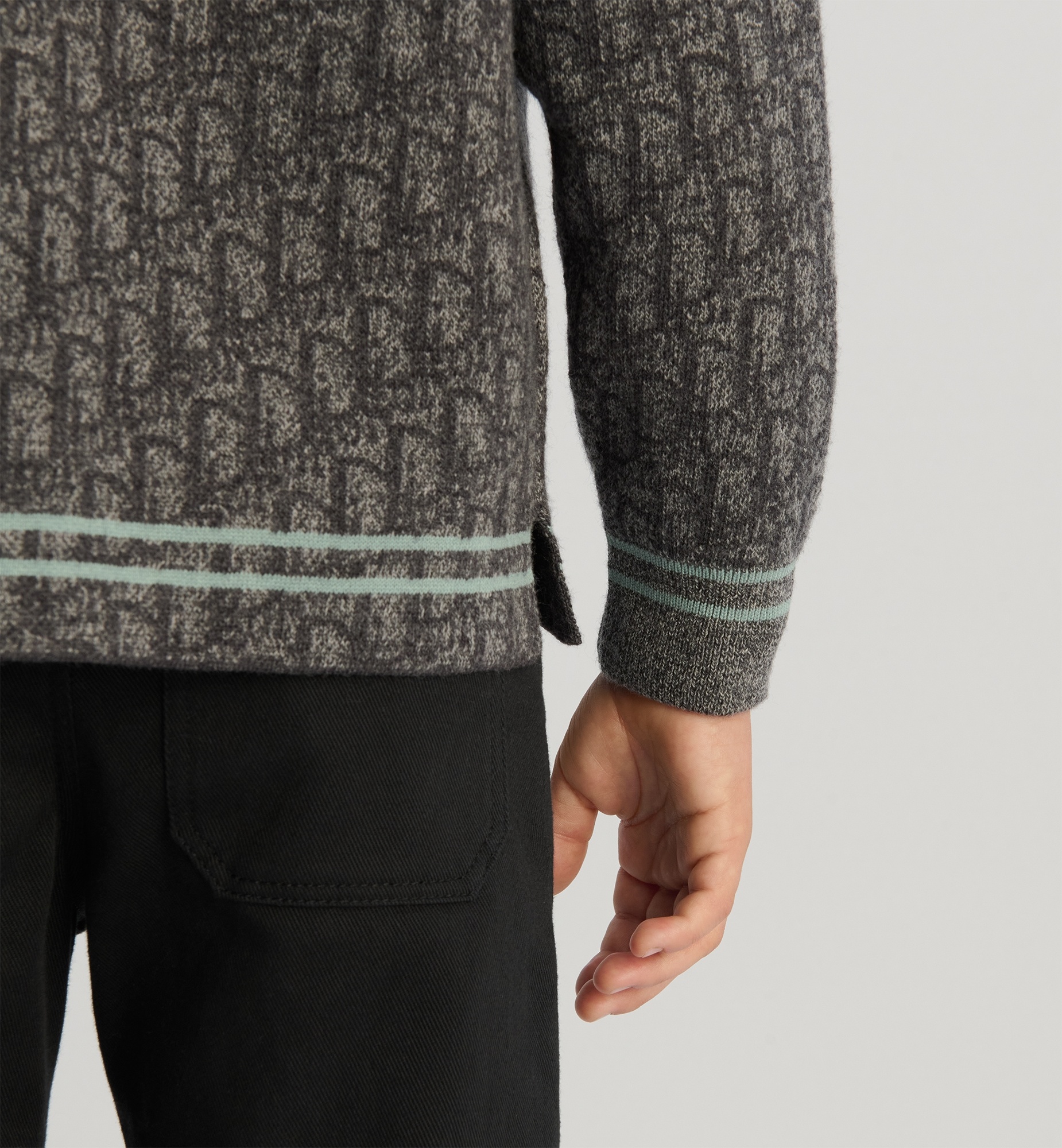 Dior Long-sleeved Cardigan In Gray