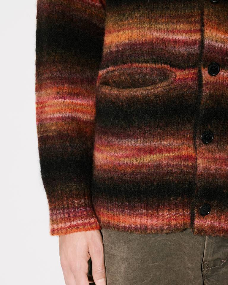 Kenzo V-neck Cardigan Front Pockets In Black