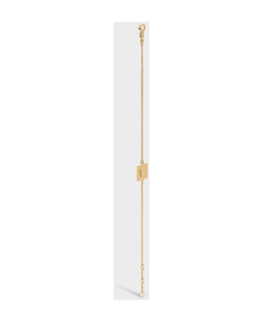 Celine Letter D Chain Bracelet In Yellow