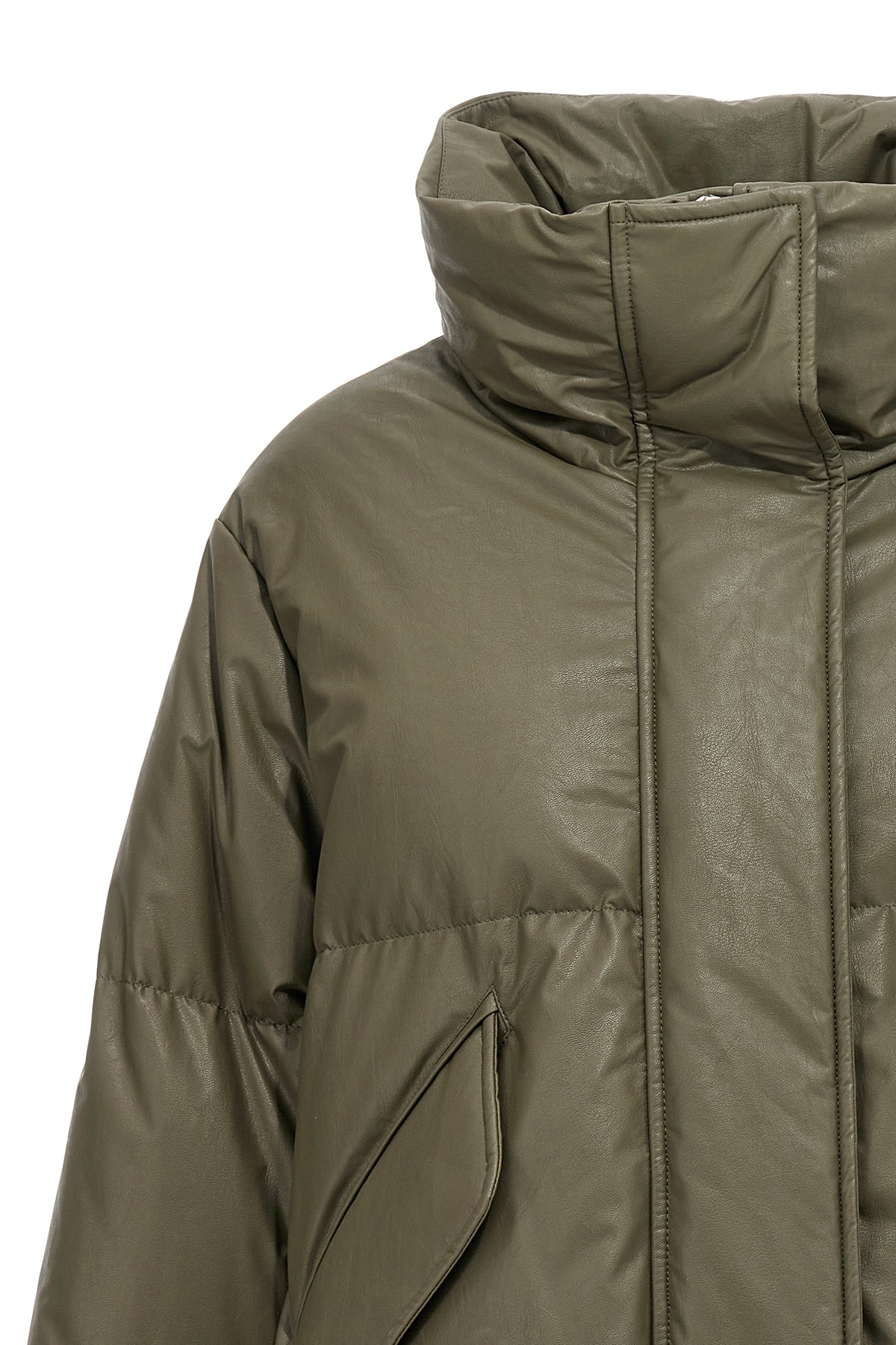 Mm6 Maison Margiela High-neck Puffer Coat In Green