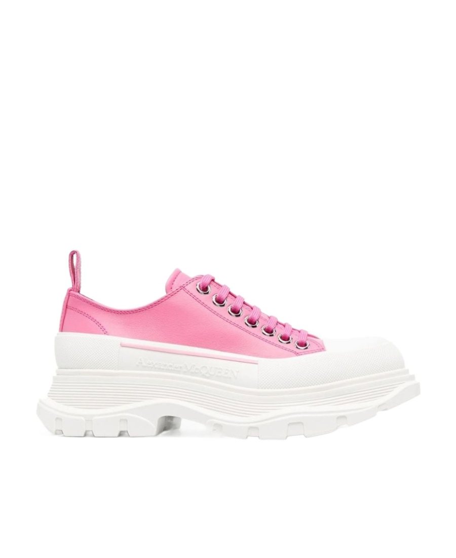 Alexander Mcqueen Chunky Platform Lace-up Sneakers In White
