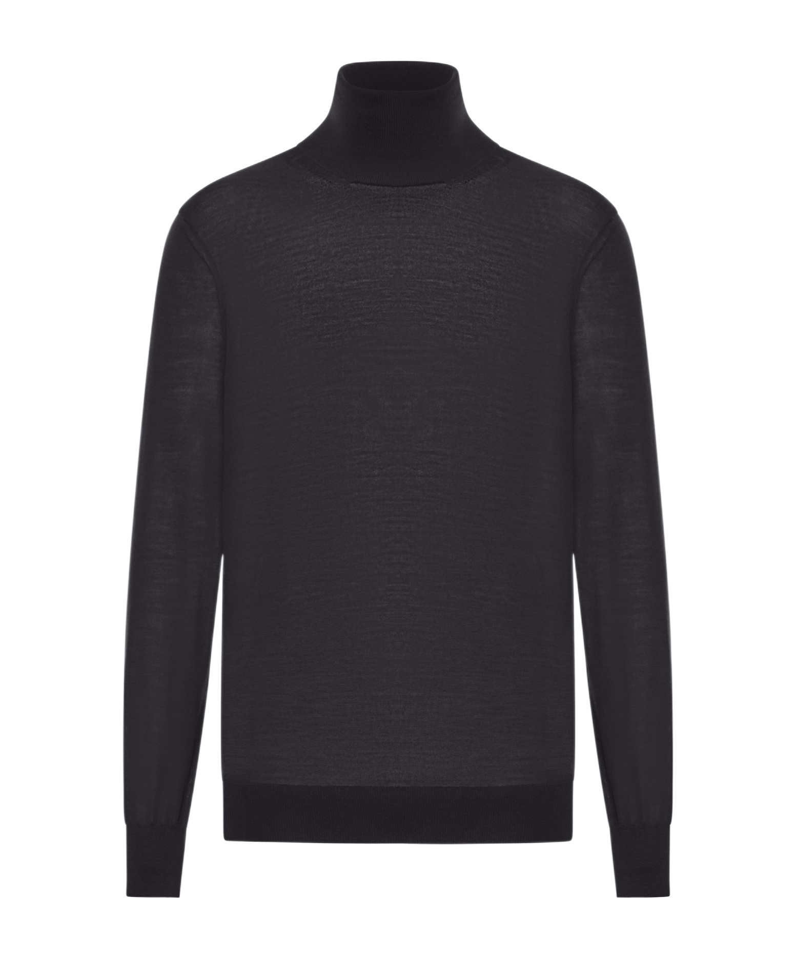 Saint Laurent Extrafine Stretch Wool Sweater With Turtleneck In Black