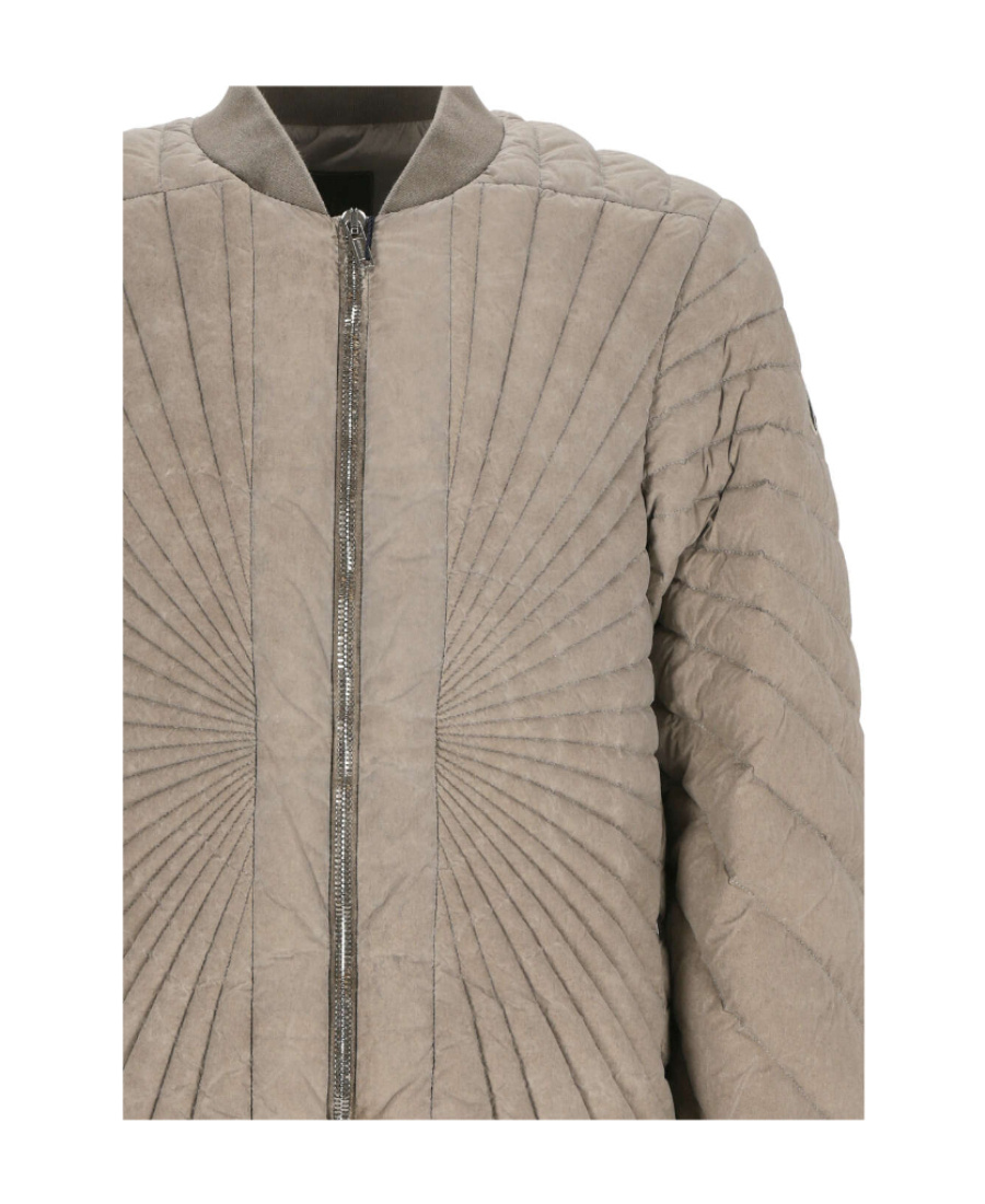 Moncler X Rick Owens Radiance Flight Padded Bomber Jacket In Nude