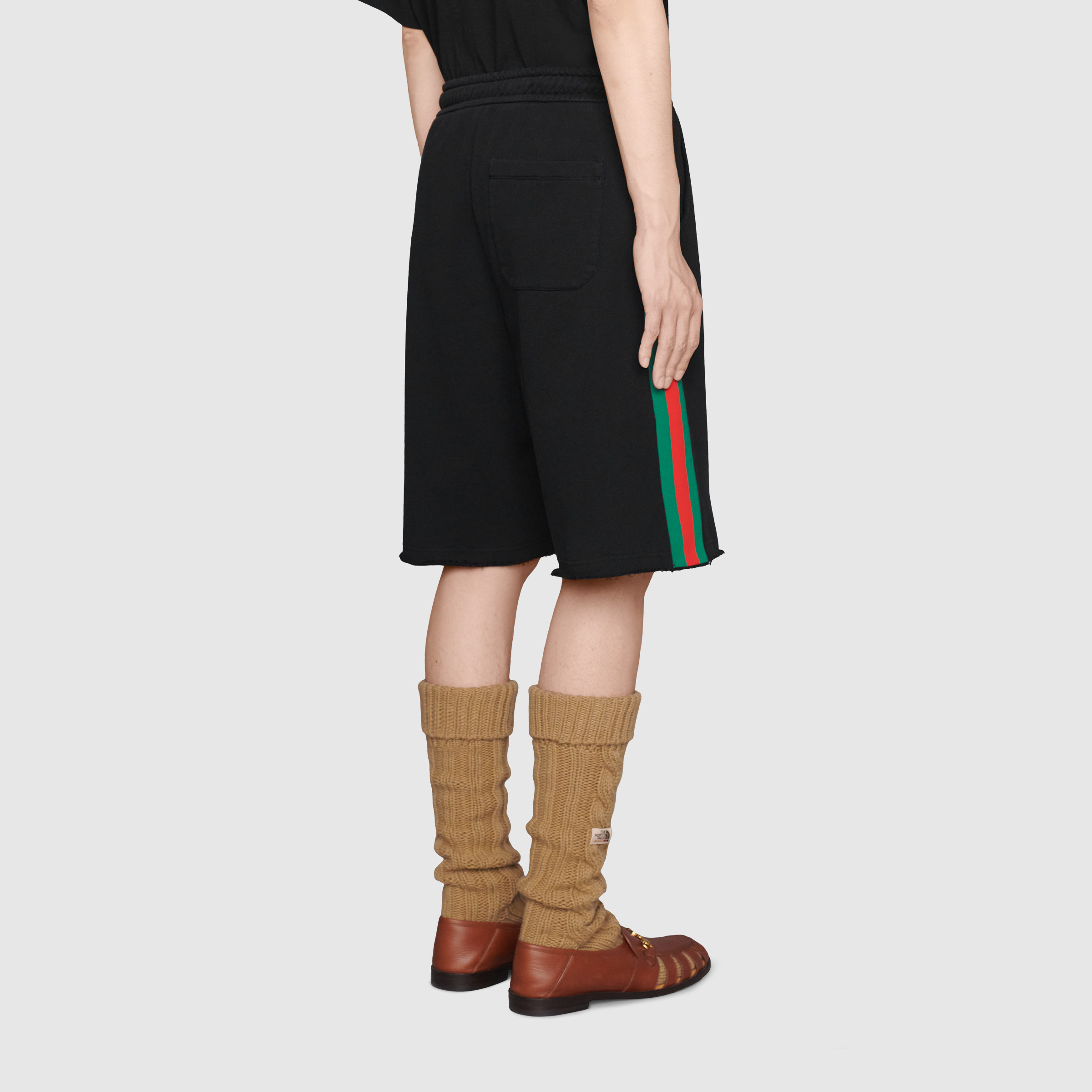 GUCCI THE NORTH FACE X GUCCI JOINT SERIES RIBBON PRINTED COTTON SHORTS