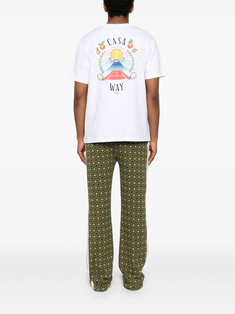 Casablanca Casa Way Mountain Printed T-shirt In Gray