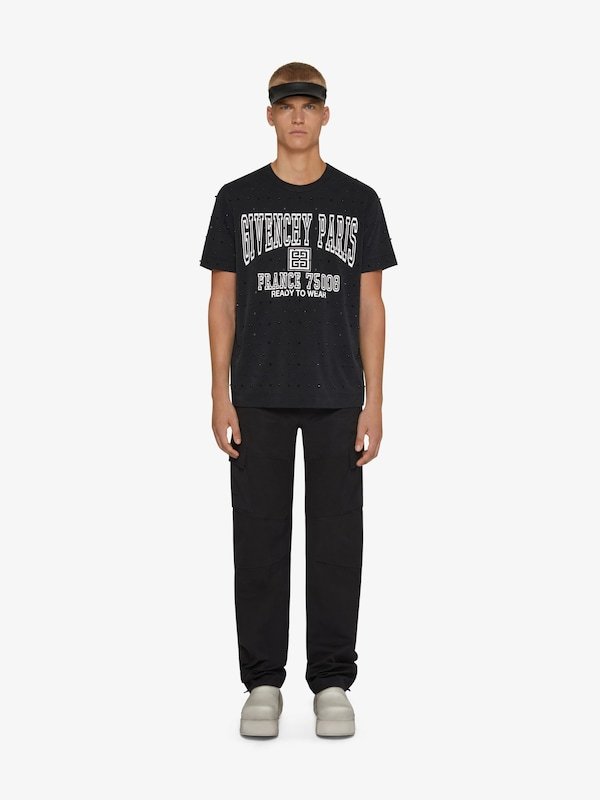 Givenchy Ripstop Cotton Cargo Trousers In Black