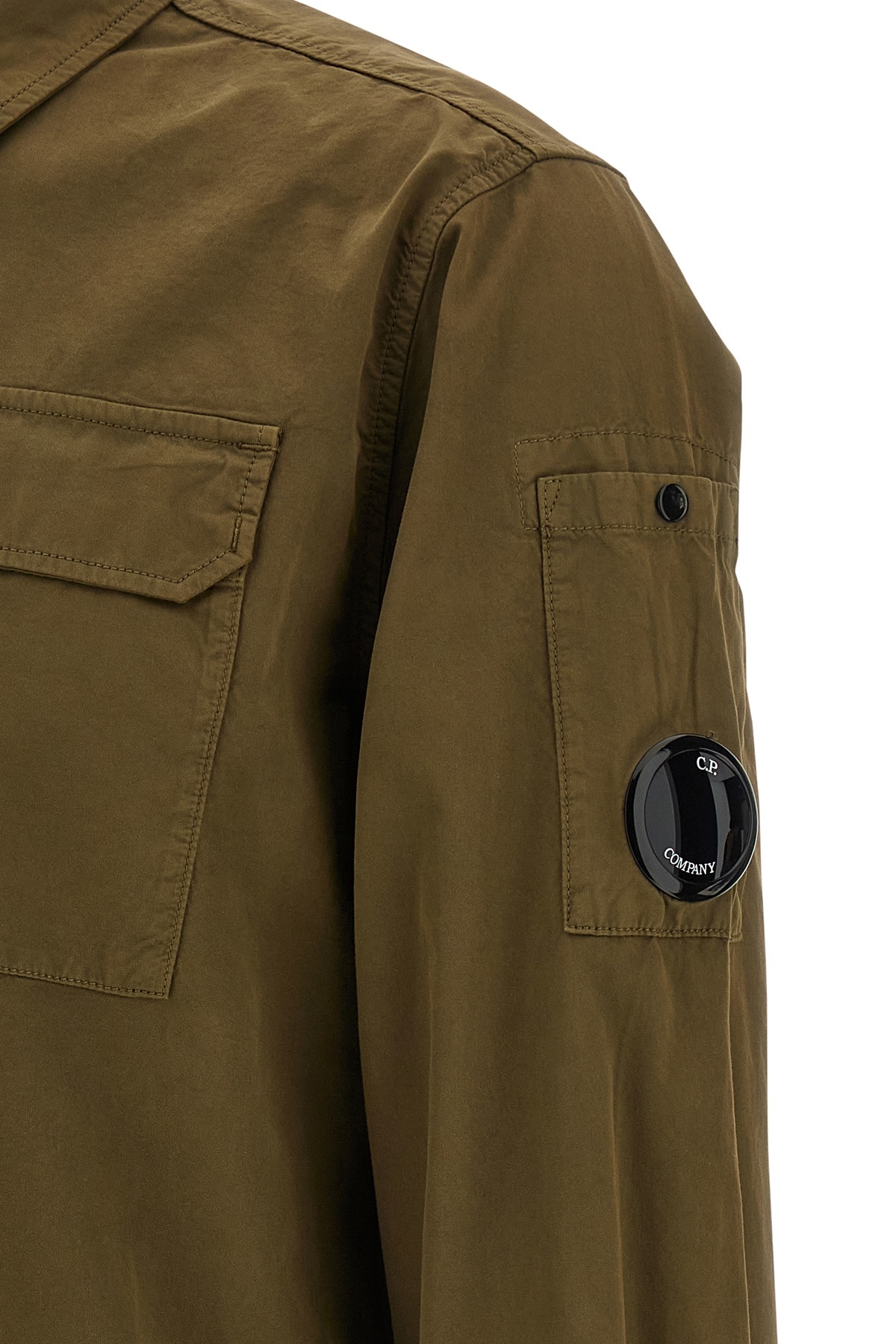 C.p. Company Contemporary Zip Closure Overshirt In Green