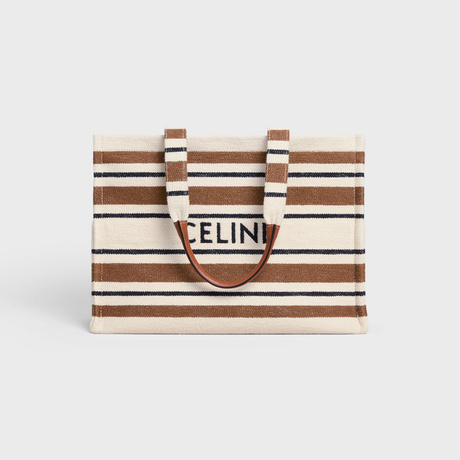 Celine Logo Handbag In Nude