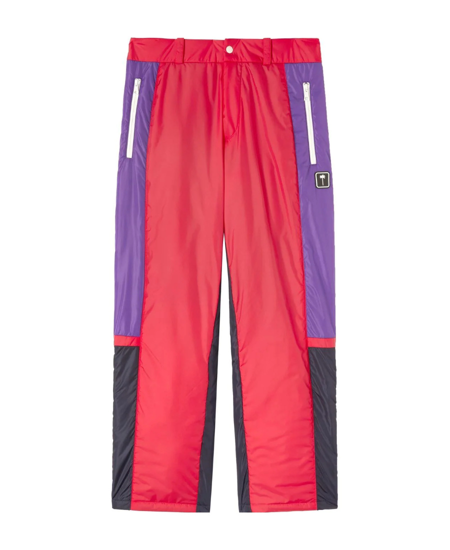 Palm Angels Thunderbolt Colour-block Ski Trousers In Red