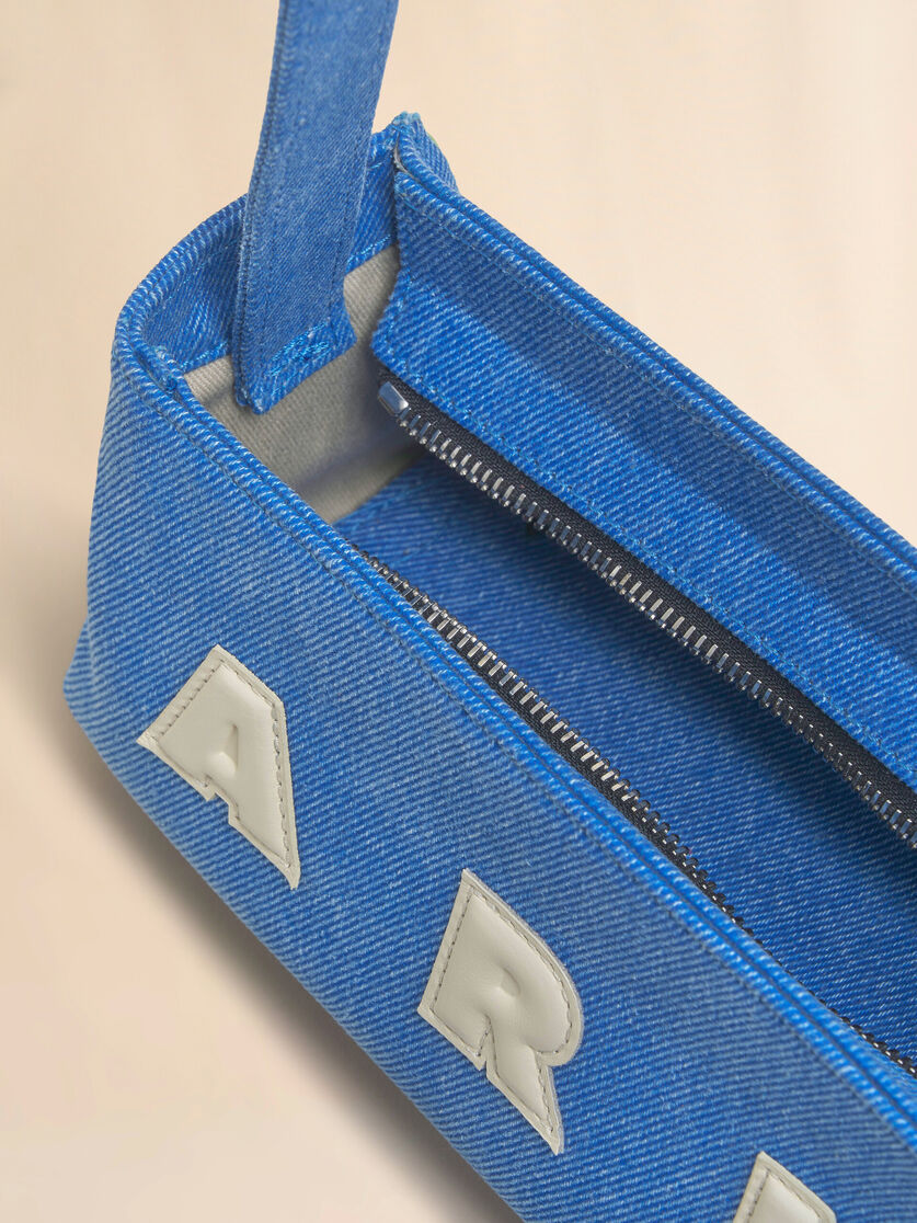 Marni Blue Denim Museo Baguette Bag