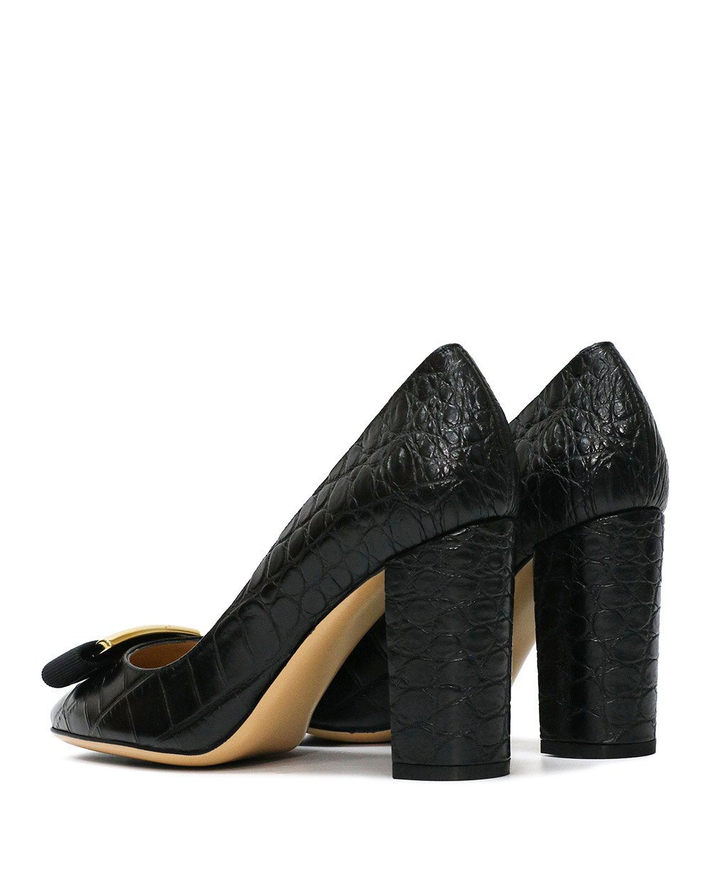 Ferragamo Bow-tie High Heels In Black