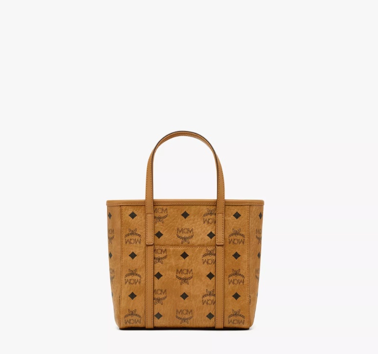 Mcm Aren Mini Visetos Shopper Tote Bag In Brown