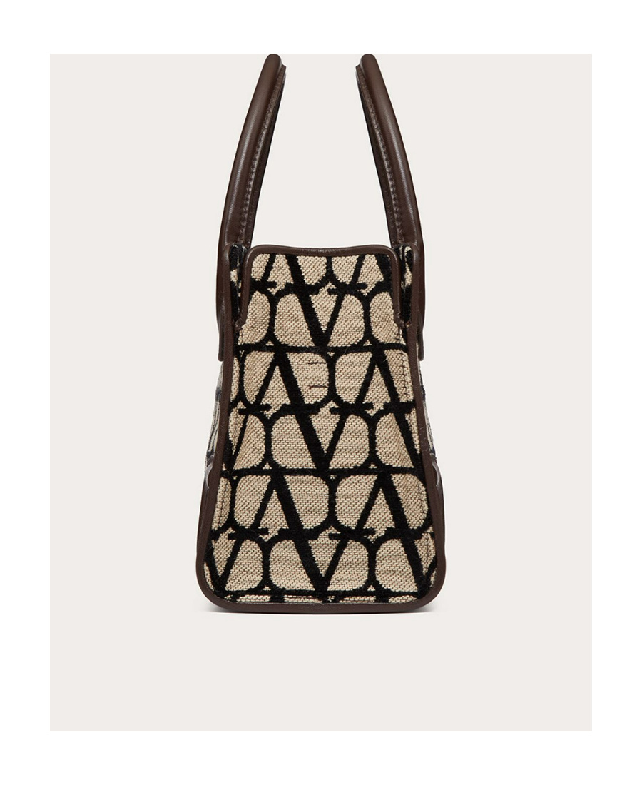 Valentino Le Quatrieme Toile Iconographe Small Shopping Bag In Black