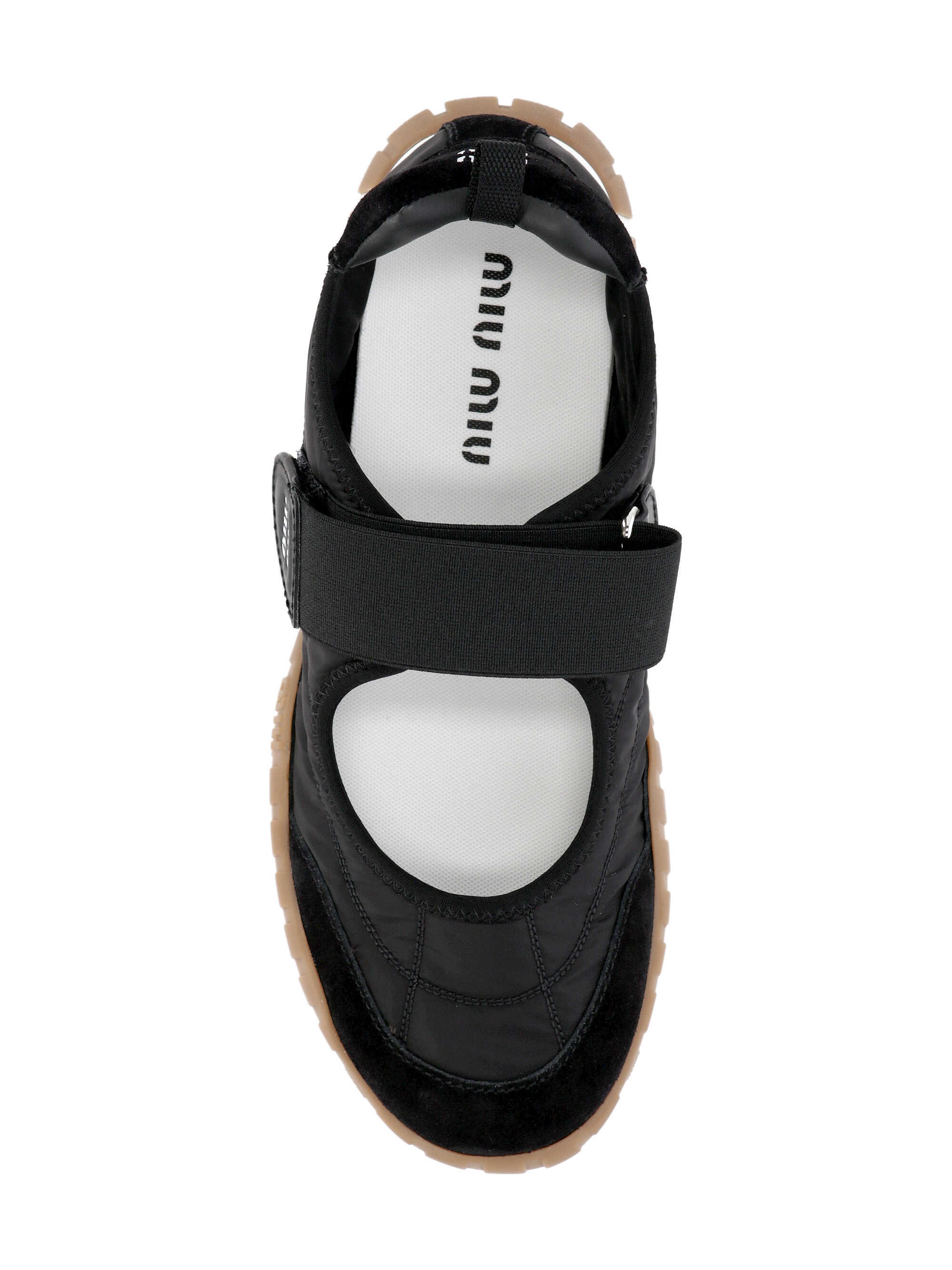 Miu Miu Tyre Ballerina Shoes In Black