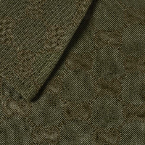 Gucci Gg Cotton Gabardine Shirt In Green