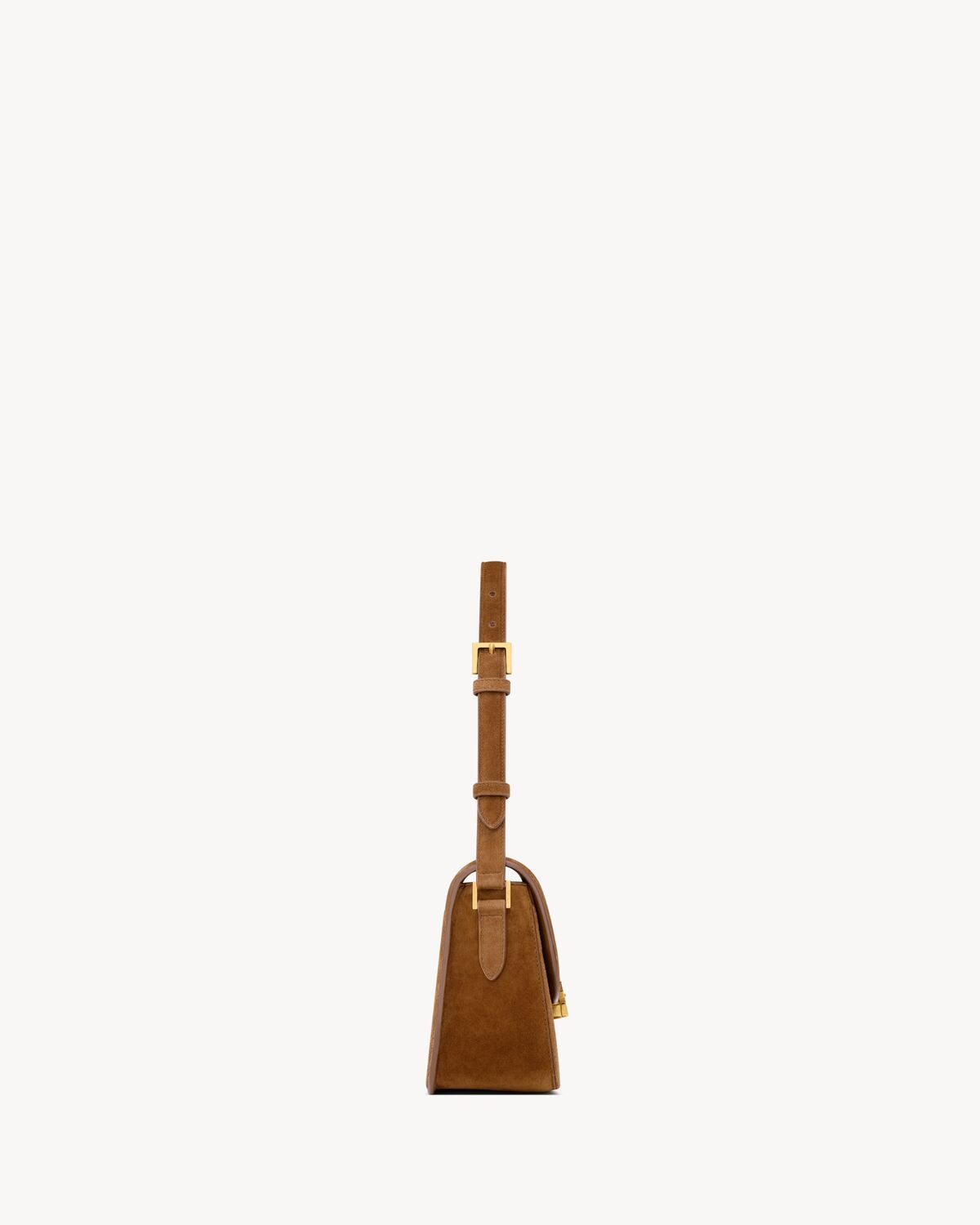 Saint Laurent Solferino Medium In Suede In Brown