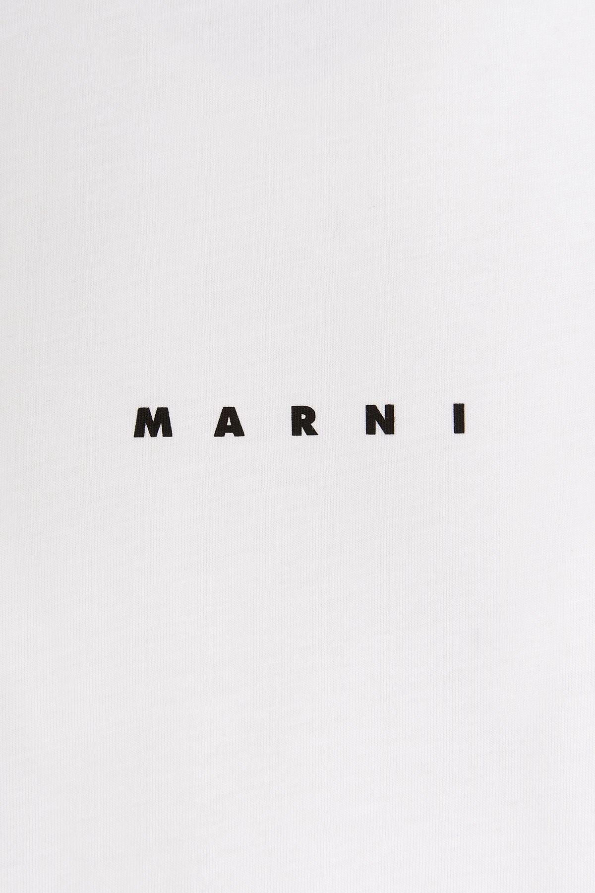 Marni White Cotton T-shirt With Logo Print In White