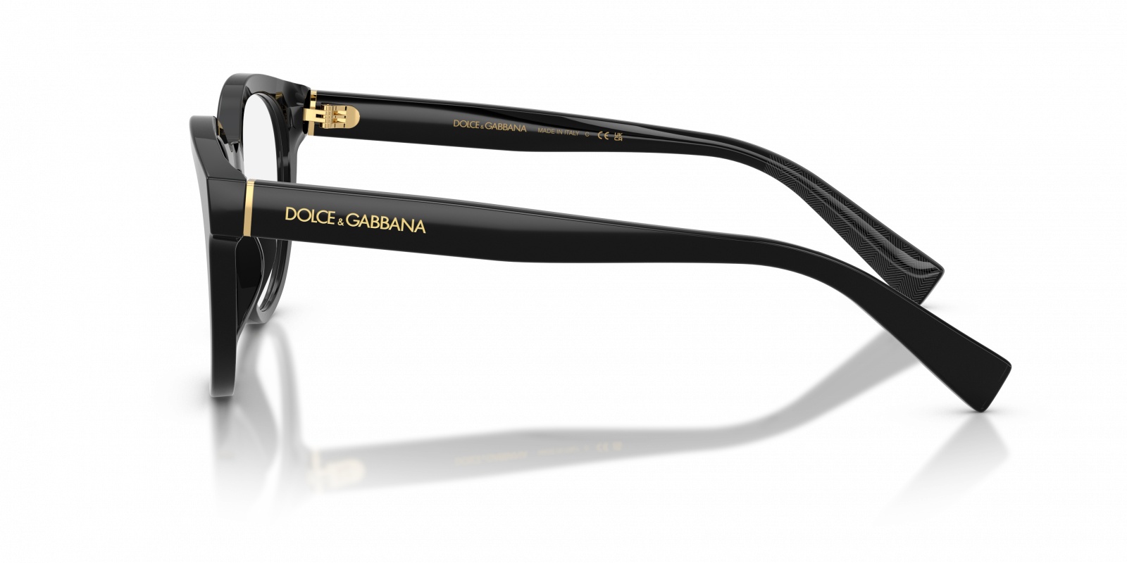 Dolce & Gabbana Dolce  Gabbana Eyewear Round Frame Glasses In Black