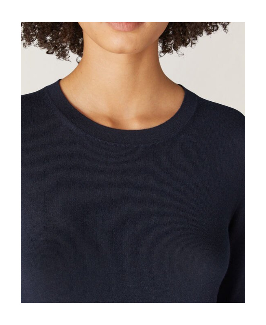 Loro Piana Neo Piuma Crewneck Knitted Jumper In Blue