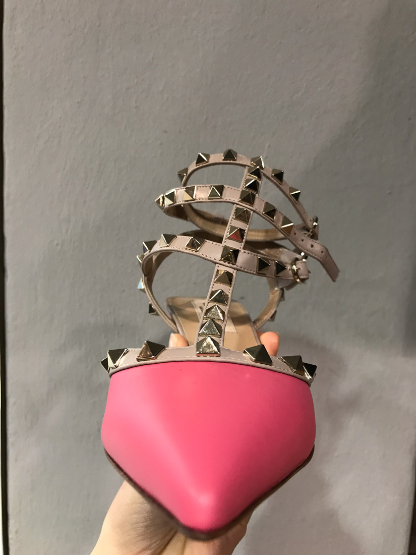 Shop Valentino Rockstud' High Heels In Nude