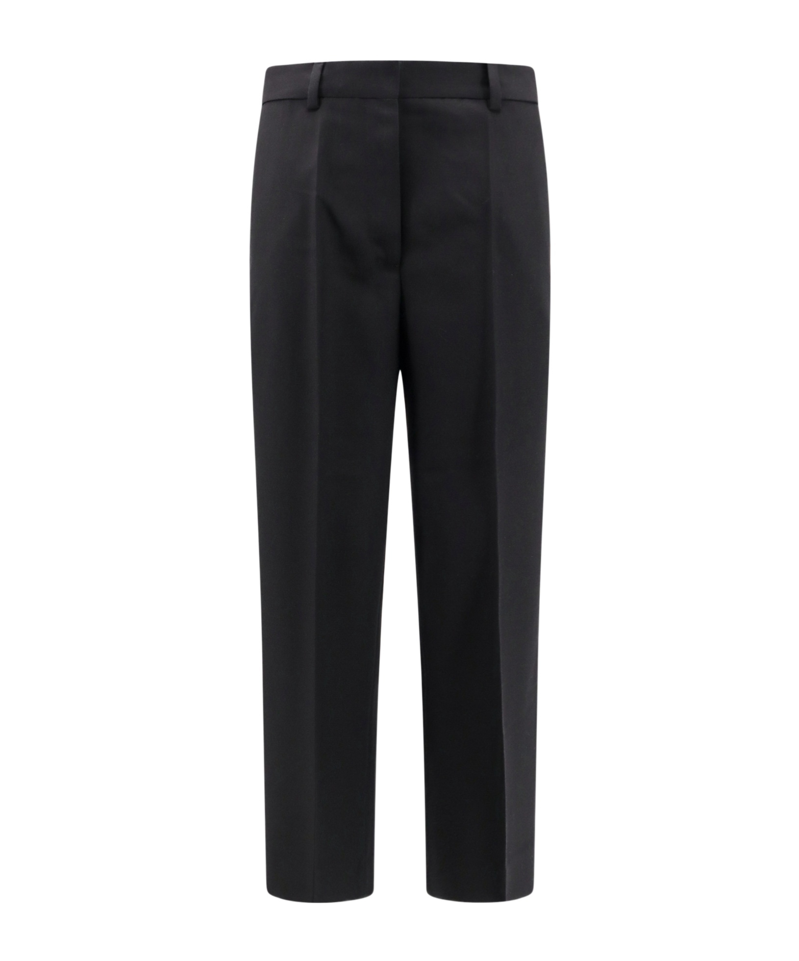 Totême Pressed-crease Cropped Trousers In Black