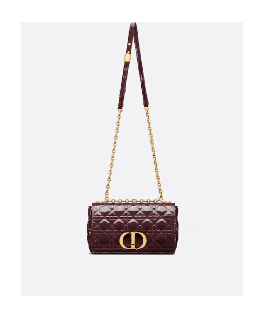 Dior Caro Medium Shoulder Bag In Red