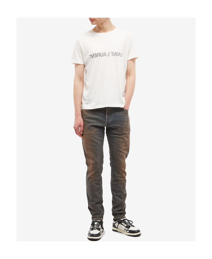 Balmain Distressed Slim-fit Jeans In Black