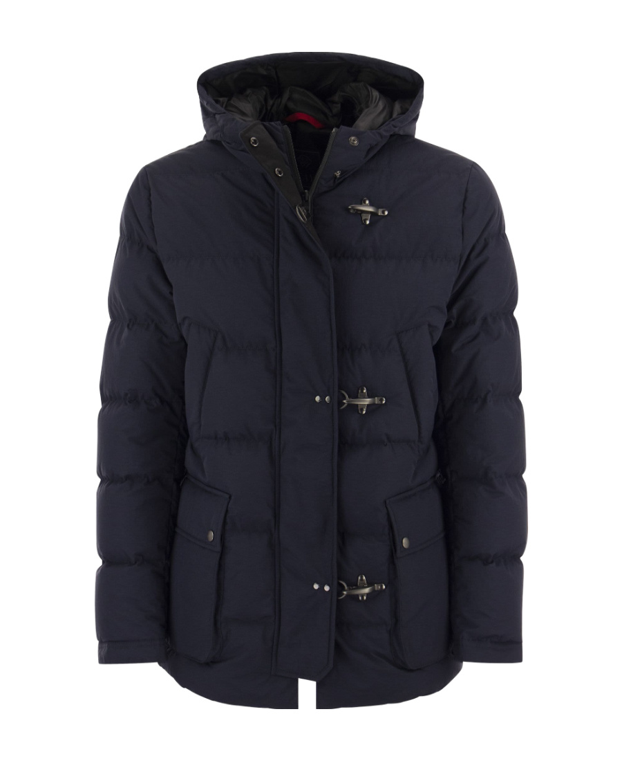 Fay 3 Ganci Piuma Hooded Jacket In Black