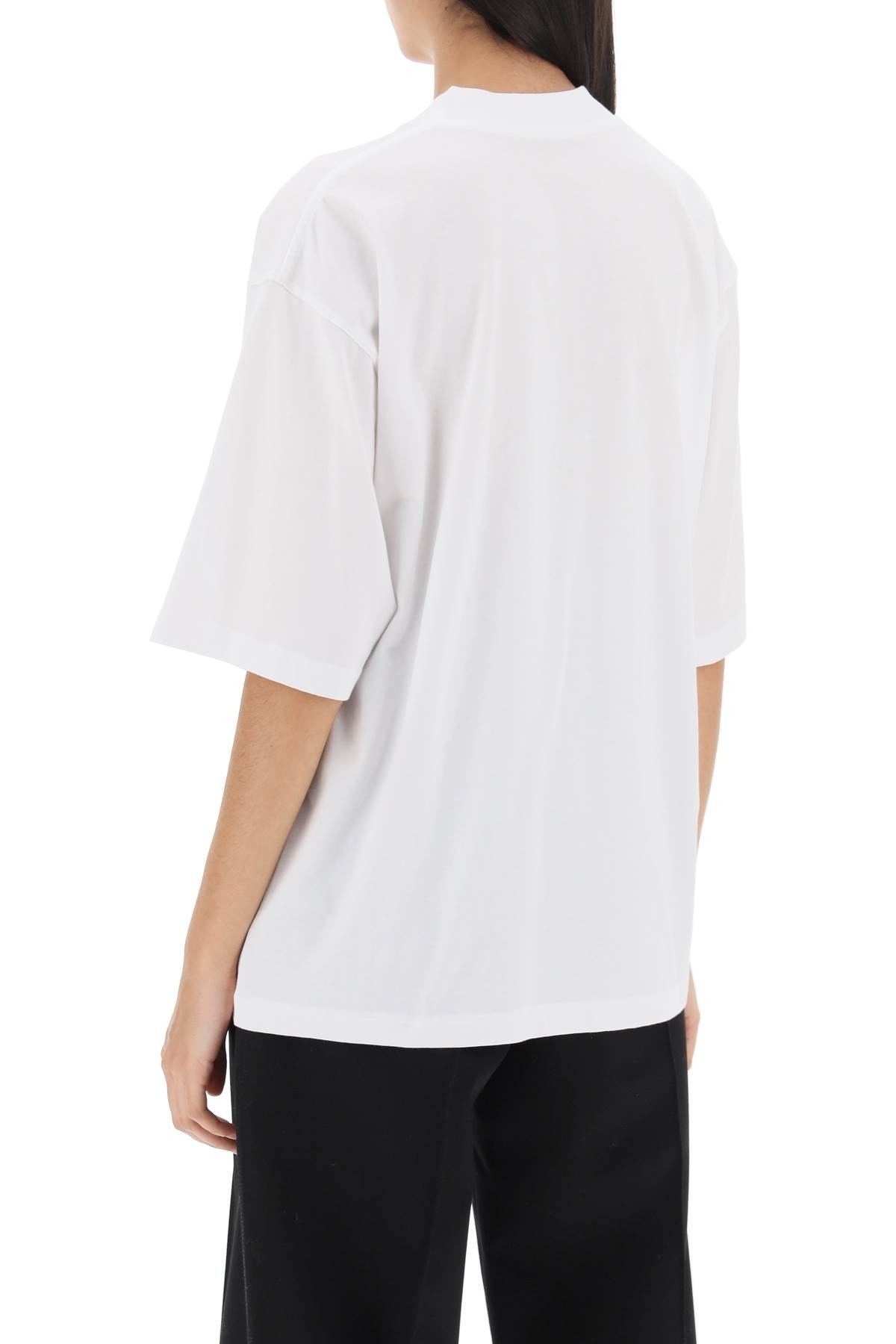 Marni Wavy Logo Cotton-jersey T-shirt In White