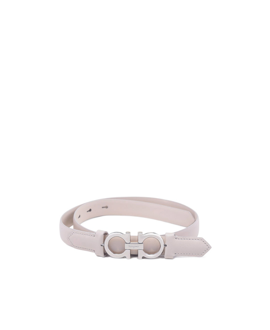 Ferragamo Gancini Adjustable Belt In White
