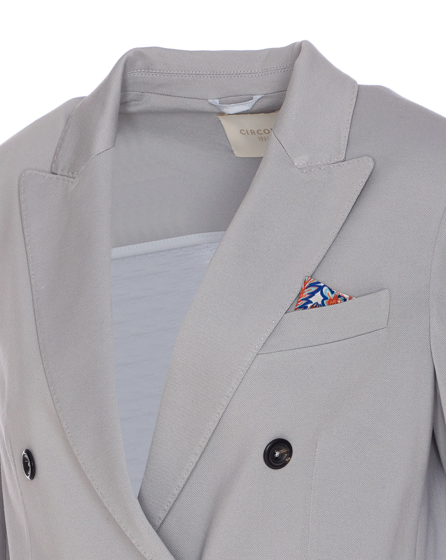 Circolo 1901 Double-breasted Cotton Jacket With American Rear Vent In White