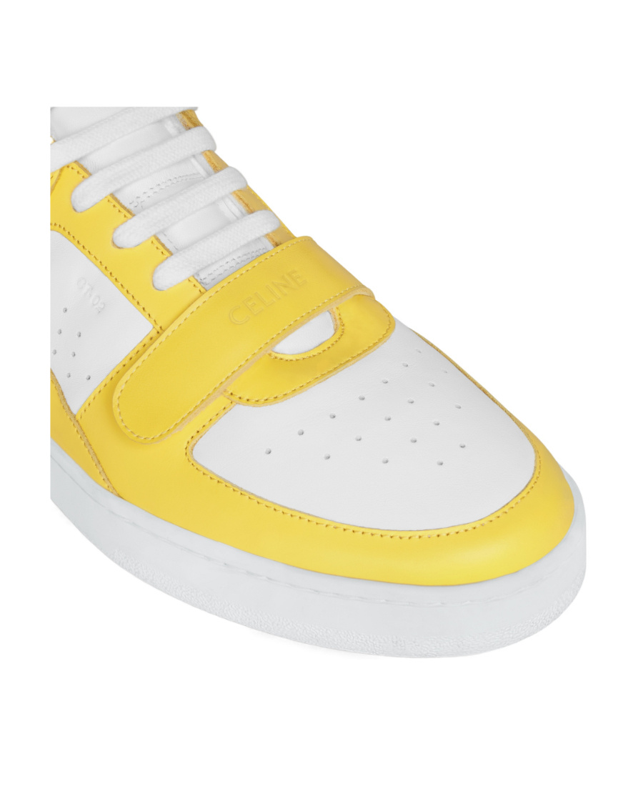 Celine Ct-02 Calfskin Velcro Medium-sized Sneakers In White