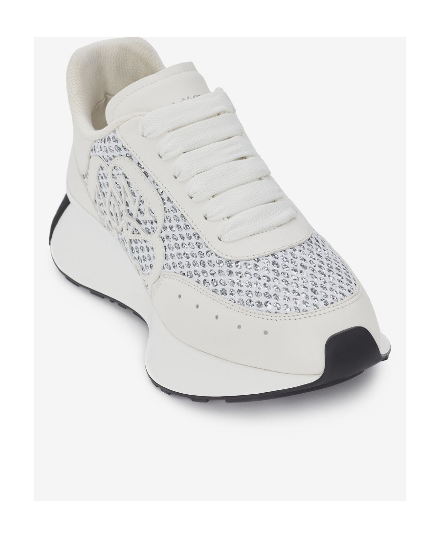 Alexander Mcqueen Mesh-panel Chunky-sole Sneakers In White