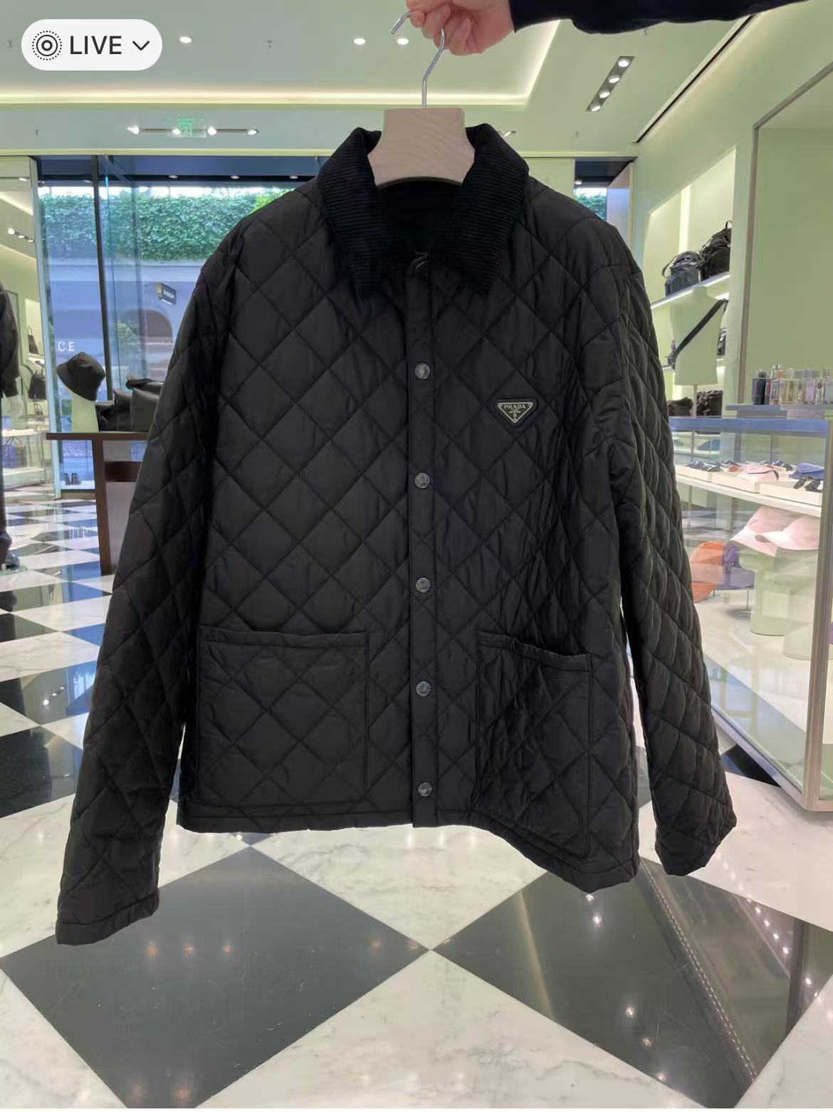 Prada Long-sleeved Casual Jacket In Black