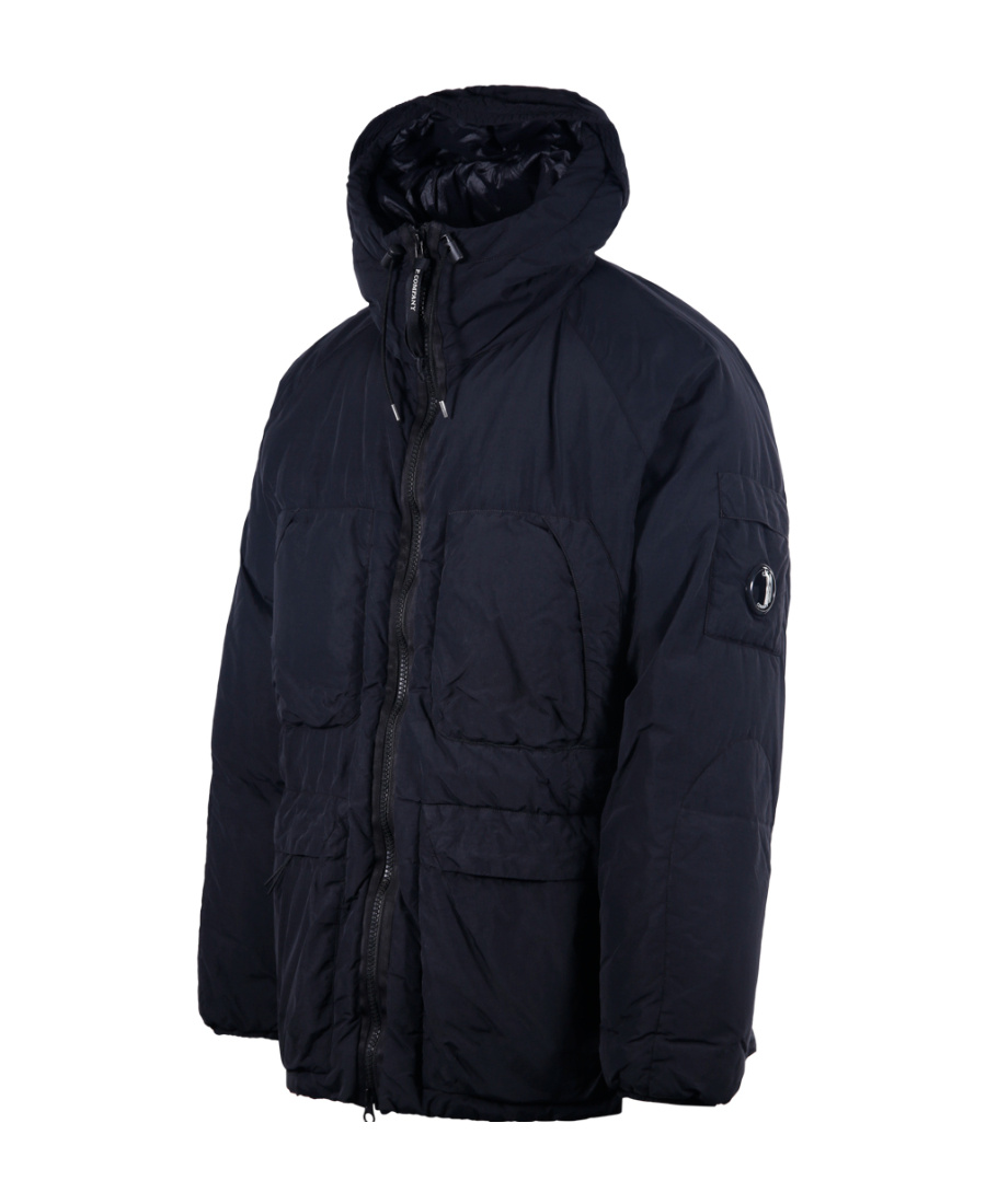 C.p. Company Hooded Puffer Jacket In Black